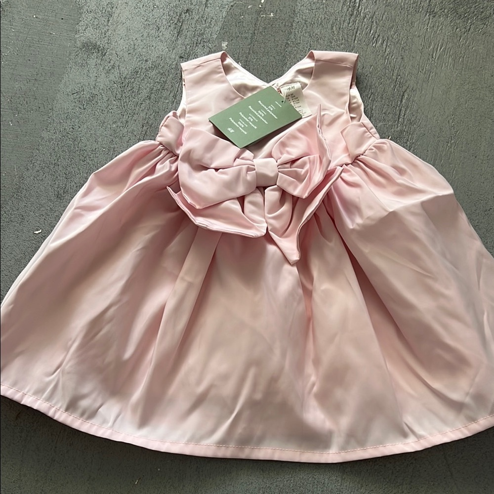H&M Pink Formal Kids Dress with Bow